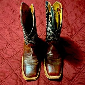 Justin square toe cowboy boots